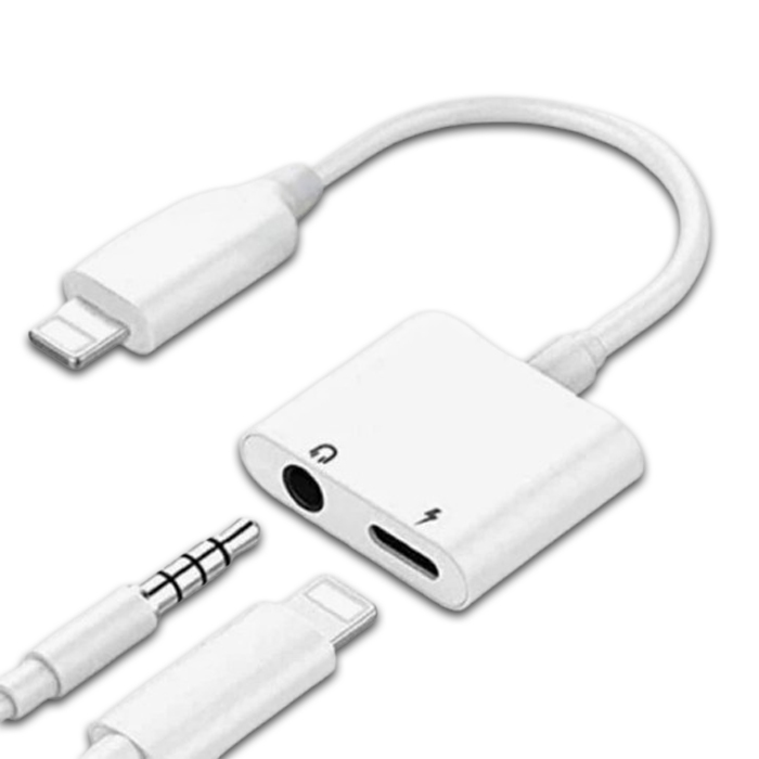 Adapter Splitter 2 in 1 Iphone to 3.5mm