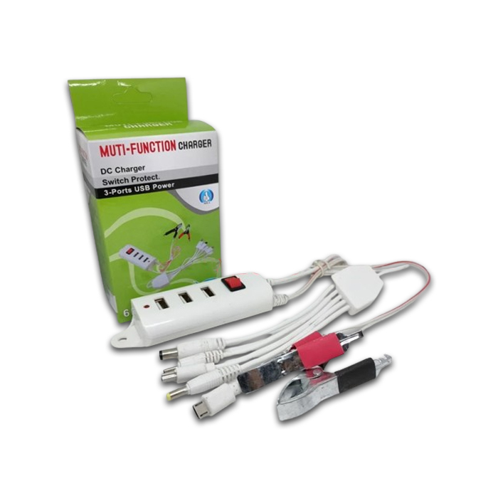 Charger HP Aki Motor 3 USB 6 in 1 On Off