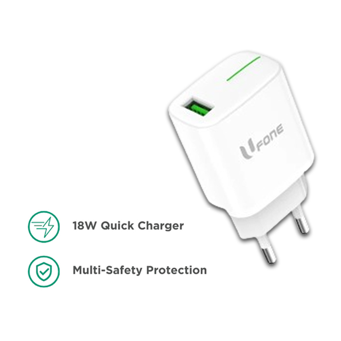 Charger Ufone CP03-C 18W Fast Charging