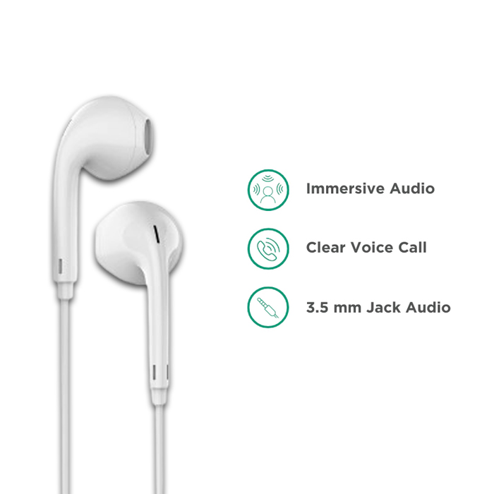 Earphone Ufone WS01 Jack 3.5mm Built-in Microphone