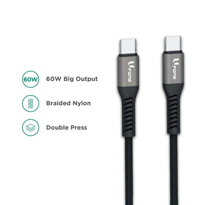 Kabel Type C to Type C Ufone CB02-CC 60W Fast Charging