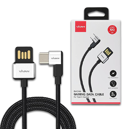 Kabel Vivan BWC 100CM Black Silver