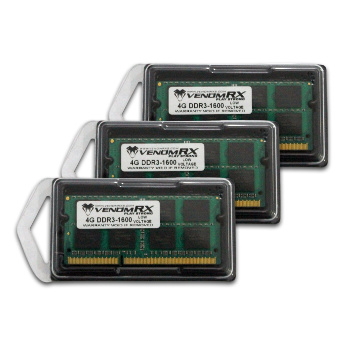Memory RAM Sodimm VenomRX DDR3 4GB PC 1600LV
