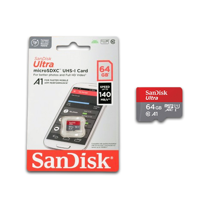 Microsd Sandisk 64GB 140MB/s A1