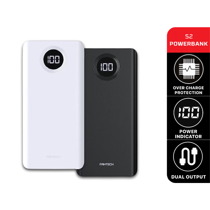 Powerbank Fantech S2 10.000mAh LED Indicator Real Time Slim Dual Output