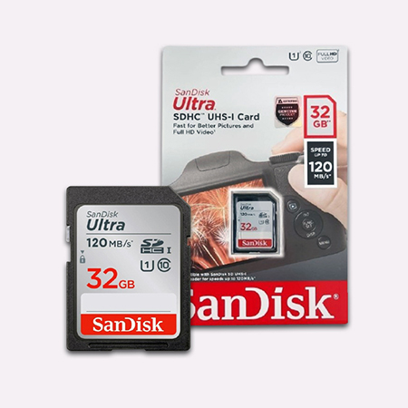 SDHC Sandisk 32GB 120MBS Class 10