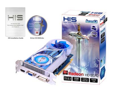 VGA HIS AMD PCIE HD 5570 ICEQ 2gb DDR3